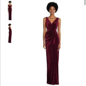 After Six 6861 - Velvet Bella Bridesmaids Dress in Cabernet